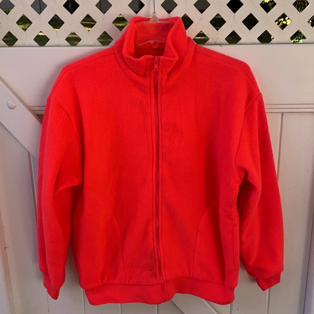 Urban outfitters hot pink zip sweater size: S